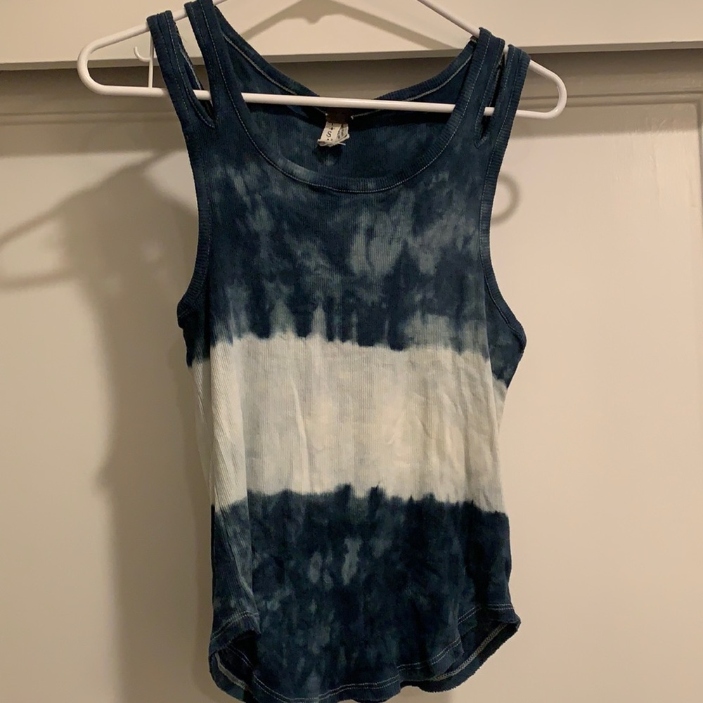 Free People - We the Free blue Tie dye tank. Size small.